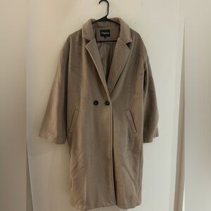 Women’s Tan Wool Blend Peacoat